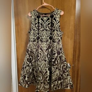 Liza Luxe gold and black cocktail dress XL